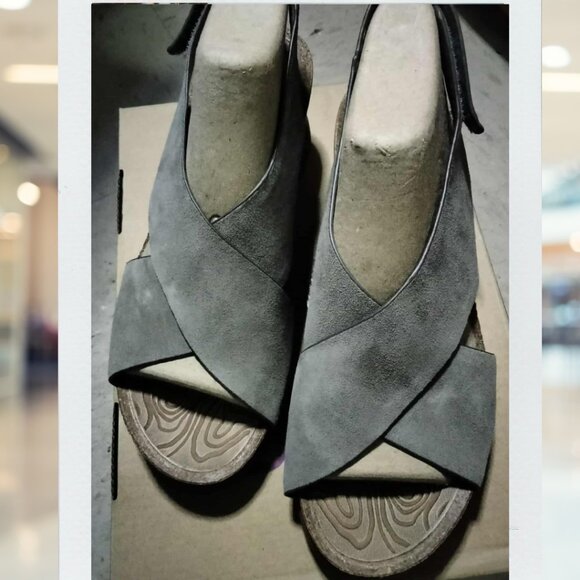 New Open Toe Wedge Sandal Sz 10 / Free Shipping - Picture 2 of 7